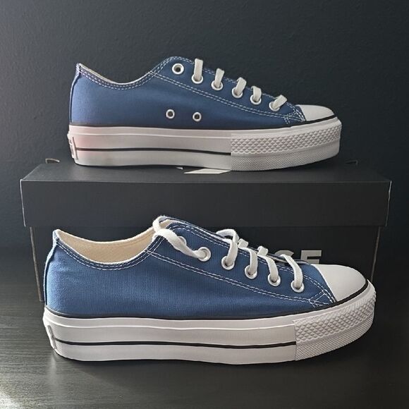 Converse Women's CTAS Lift Ox Shoe Armor Blue Size 8.5 - Picture 1 of 10